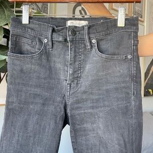 MADEWELL SKINNY BLACK DISTRESSED JEANS
